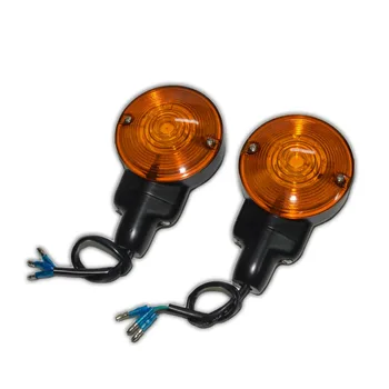 

Yellow Front Flat Turn Signal Lights For Harley Touring Electra Glide Road Glide King Heritage Softail FLSTC