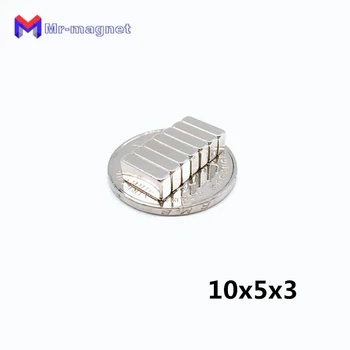 

Hot sale 200pcs N35 magnet 10*5*3mm super strong Cuboid block magnet 10mmx5mmx3mm Rare Earth magnets neodymium