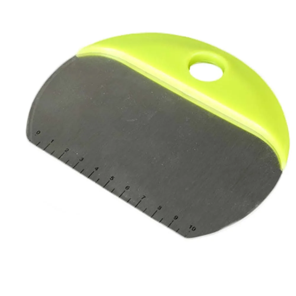 Stainless Dough Pastry Cutter Divider Scale Cookie Flour Scraper Tool