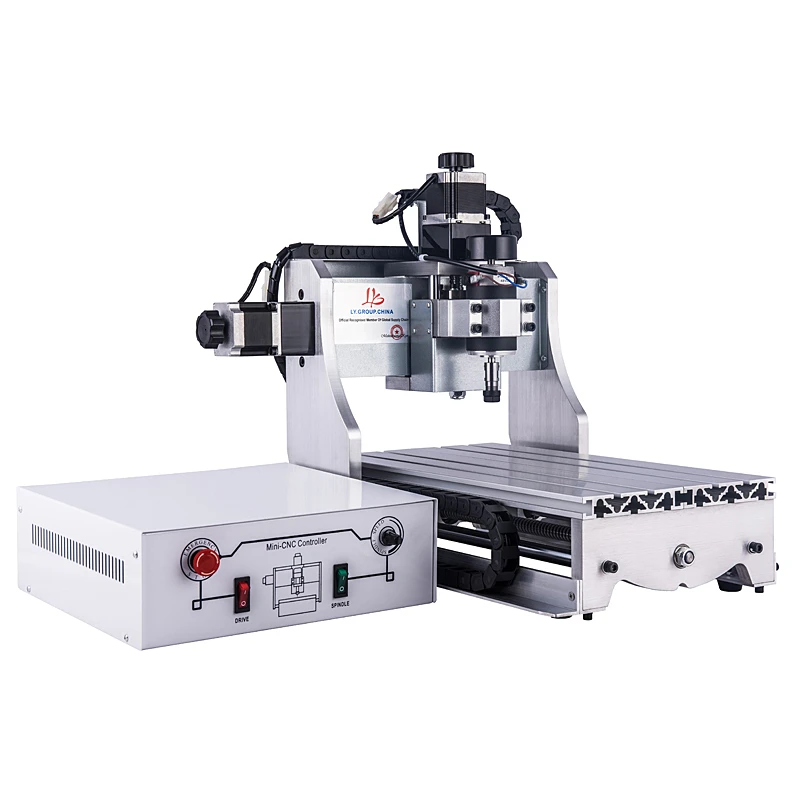 

mini cnc router 3020 4 axis 300w spindle woodworking lathe machine Ball screw