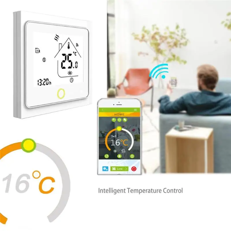 WiFi умный термостат контроллер температуры работает с Alexa Google Home