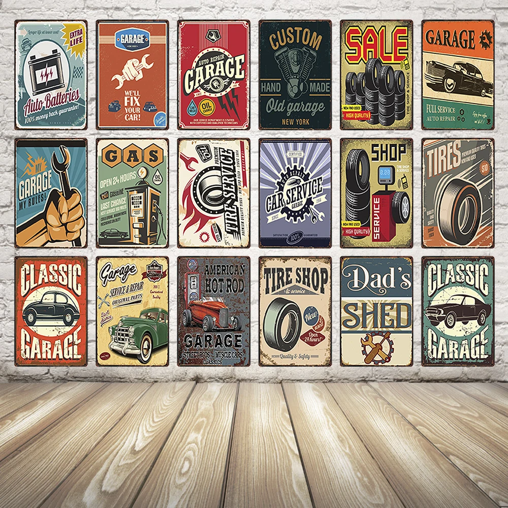 

[ Kelly66 ] CLASSIC GARAGE Metal Sign Tin Poster Home Decor Bar Wall Art Painting 20*30 CM Size Dy24