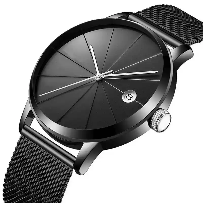 Ctpor 腕時計カレンダークォーツ時計ステンレス鋼黒腕時計バンド防水日付時計男性ブランド Dw なしロゴデザイン Quartz Watches Aliexpress