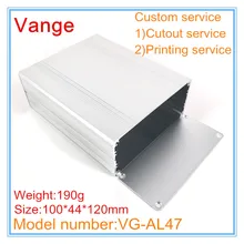 1 шт./лот экструзионный алюминиевый интегрированный корпус 6063-T5 алюминиевая распределительная коробка 100*44*120 мм серебристого цвета для трансформатора deivce