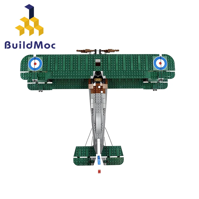 BuildMOC для 10226 эксклюзивная серия игрушек Sopwith Camel, наборы блоков, кирпичи, подарок на день рождения, S003