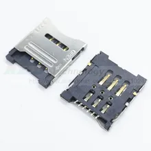 10 шт./партия раскладушка Micro SIM держатель карты SMT 6 P Micro SIM разъем/разъем для карт памяти
