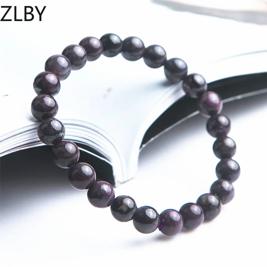 

South African Purple Natural Sugilite Bracelets AAAAA Healing Gems Natural Stone Stretch Round Bead Bracelets For Women 7.5mm