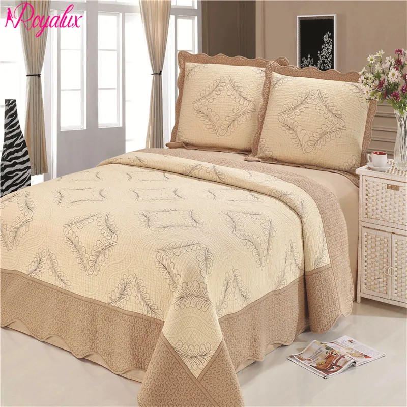 Бренд &quotRoyalux&quot 230*250 Покрывало Хлопок Стеганное На Кровать Двуспальную с