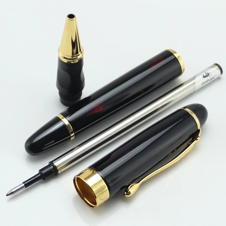 JINHAO X450 Высококачественная Черная шариковая ручка с мерцающими винными бочками