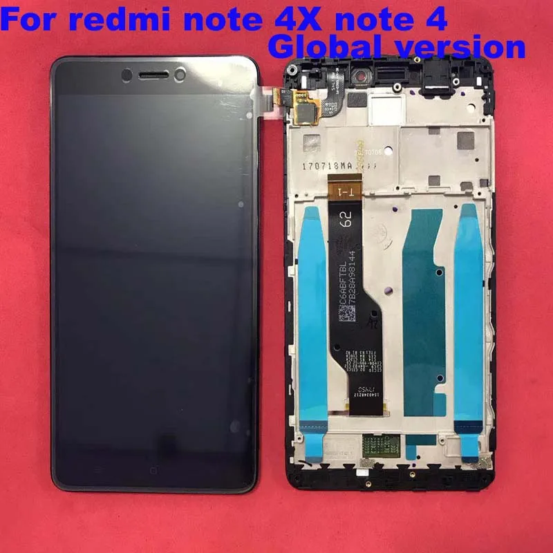 Новинка, 5,5 дюймов, для Xiaomi redmi note 4X note 4, глобальная версия, ЖК-дисплей, сенсорный дигитайзер, рамка Snapdragon 625