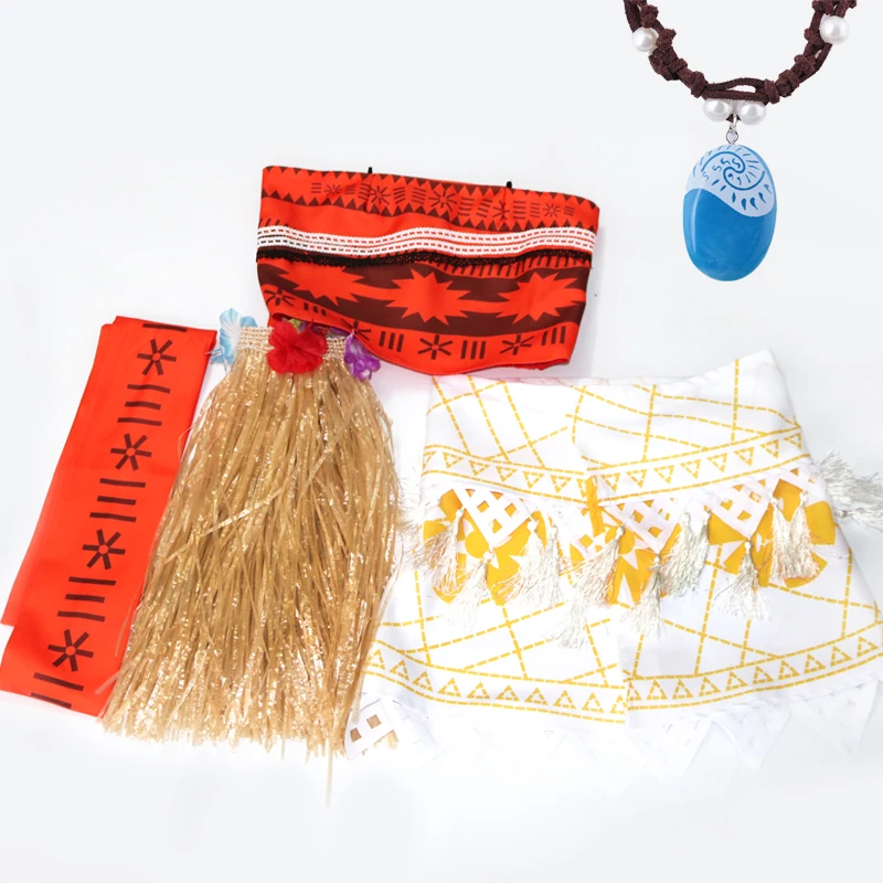 KIGUCOS принцесса Moana Косплей Костюм для взрослых и детей костюм с necklace ем для женщин костюмы на Хэллоуин наряд для вечеринки