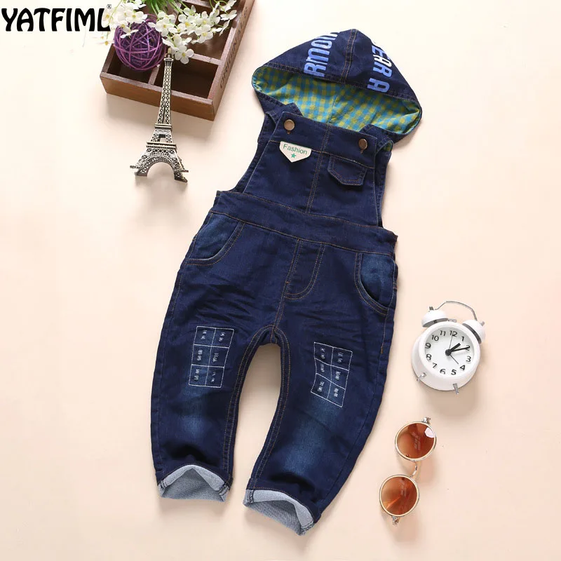 

YATFIML 2017 Spring Autumn denim newborn baby boys sleeveless romper baby