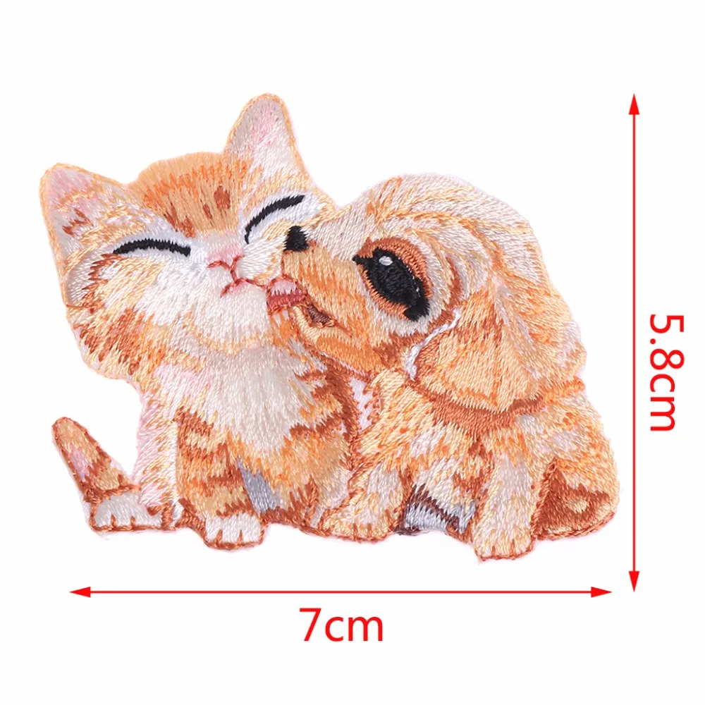 1Pc Cartoon Animal Tiger Cat Panda Hamster Patch Embroidered Iron On Patches Sew Clothing Badge Accessories 10 Types C42