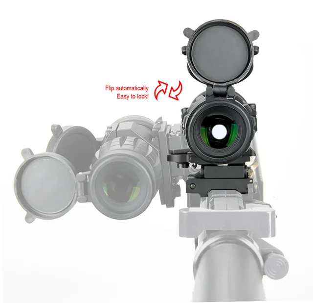 Mira óptica WIPSON con lupa 3X, miras compactas de mira telescópica de caza con cubierta abatible hacia arriba apta para montura de riel de Rifle de 20mm - Imagen 6