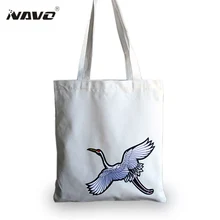 NAVO хлопковые парусиновые сумки эко повседневные женские на одно плечо для покупок сумки кран Tote женские пляжные сумки классический стиль шоппер