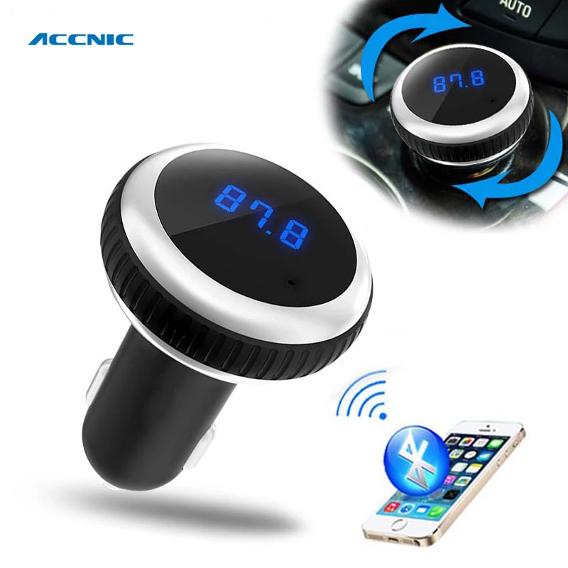 

Car MP3 Audio Player dual usb car charger Bluetooth FM Transmitter With Remote Control Handsfree call support TF card U disk
