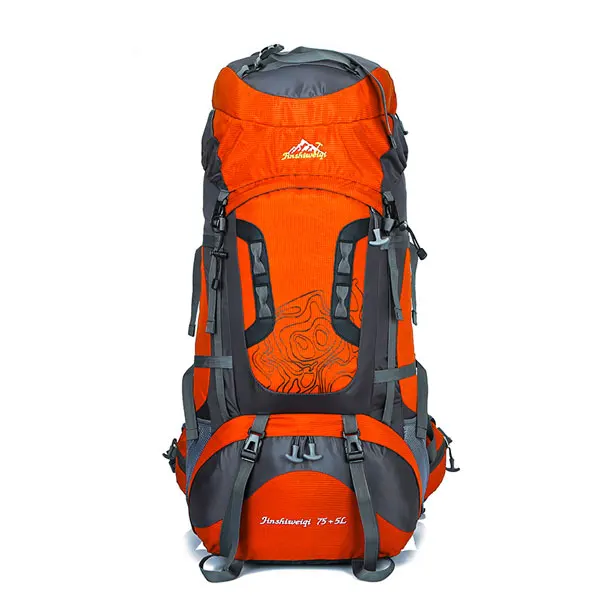 80L большой открытый рюкзак Водонепроницаемый унисекс нейлоновые дорожные сумки походные альпинистские рюкзаки водонепроницаемый рюкзак Спортивная Сумка - Цвет: Orange