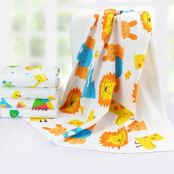

95*115cm Cotton Baby Bath Soft Water Absorption Towel Print For Newborn Baby Bath Towel