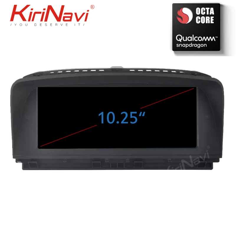 Perfect KiriNavi 8 Core 4+64G 10.25" 2 din auto radio gps android 9.0 car multimedia for BMW 7 Series E65 E66 dvd automotivo head unit 1