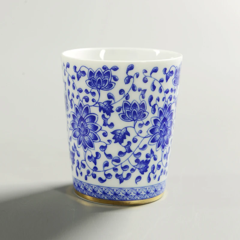 160 мл китайский Стиль подвески-талисманы в китайском стиле синий и белая фарфоровая чашка офис мастер чашки воды посуда для кофе кружка молока утварь Craft - Цвет: D