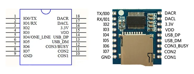 Мини mp3-плеер модуль+ голосовой контроллер щит аудио Голосовая Плата Поддержка для sd-карты TF карта для XY-V17B