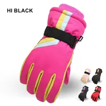 Детские зимние лыжные перчатки для снегохода, Детские Водонепроницаемые перчатки для катания на лыжах и сноуборде, ветрозащитные милые лыжные перчатки для мальчиков и девочек