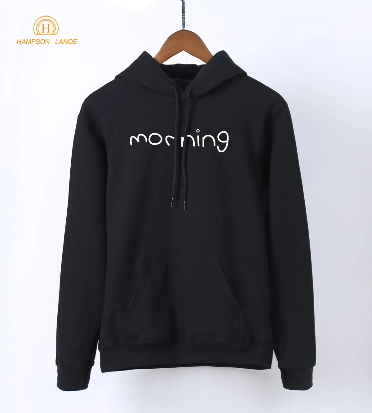 

Morning Letters Print Kawaii Women Hoodies 2019 Spring Harajuku Sweatshirts Women's Kpop Black White Gray Pink Red Blue Hoodie