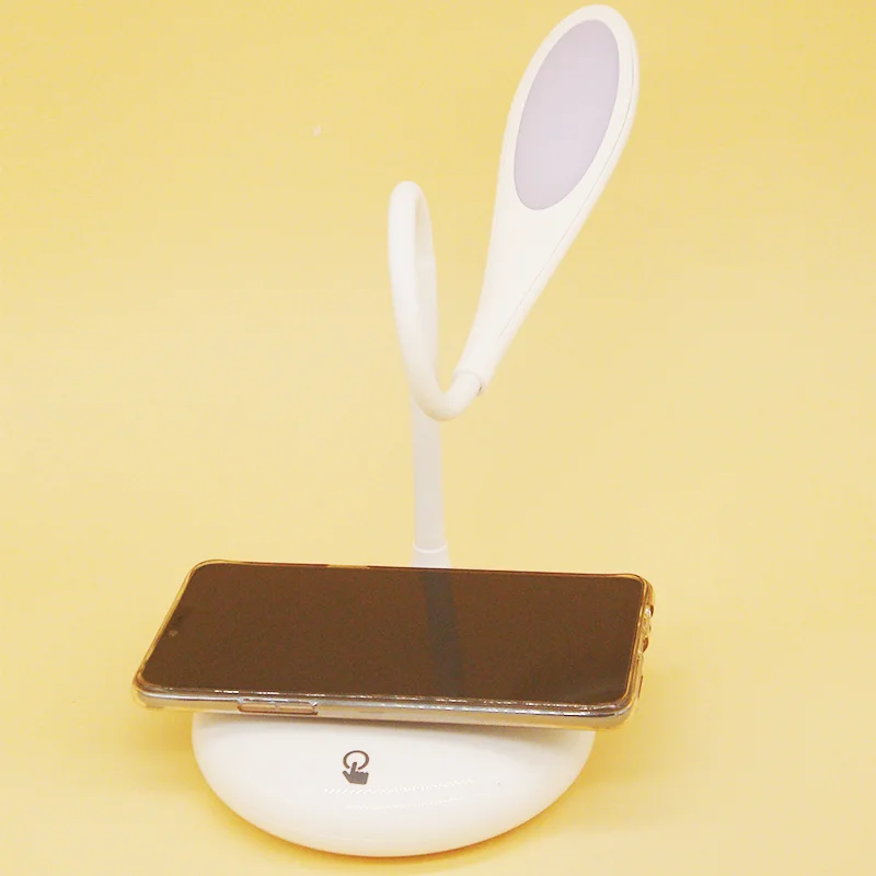 

Wireless mobile Charging LED Desk Lamp with 360 Degree Adjustable angle and Eye Protection Reading Lamp