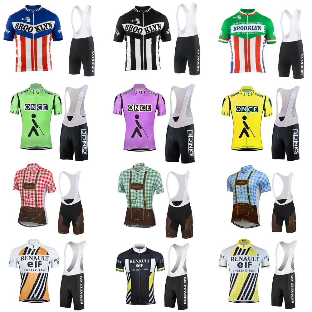 2018 Conjunto de jersey de Ciclismo ropa de Ciclismo Conjunto de jersey babero pantalones cortos gel pad verano transpirable ropa de Ciclismo MTB 12 estilo