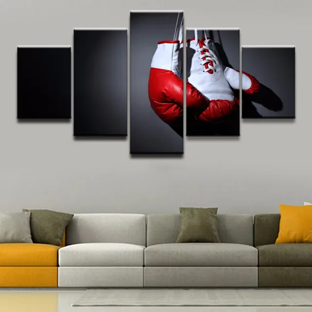5 Pieces Sport Boxing Paintings Canvas Modular Pictures Wall Art HD