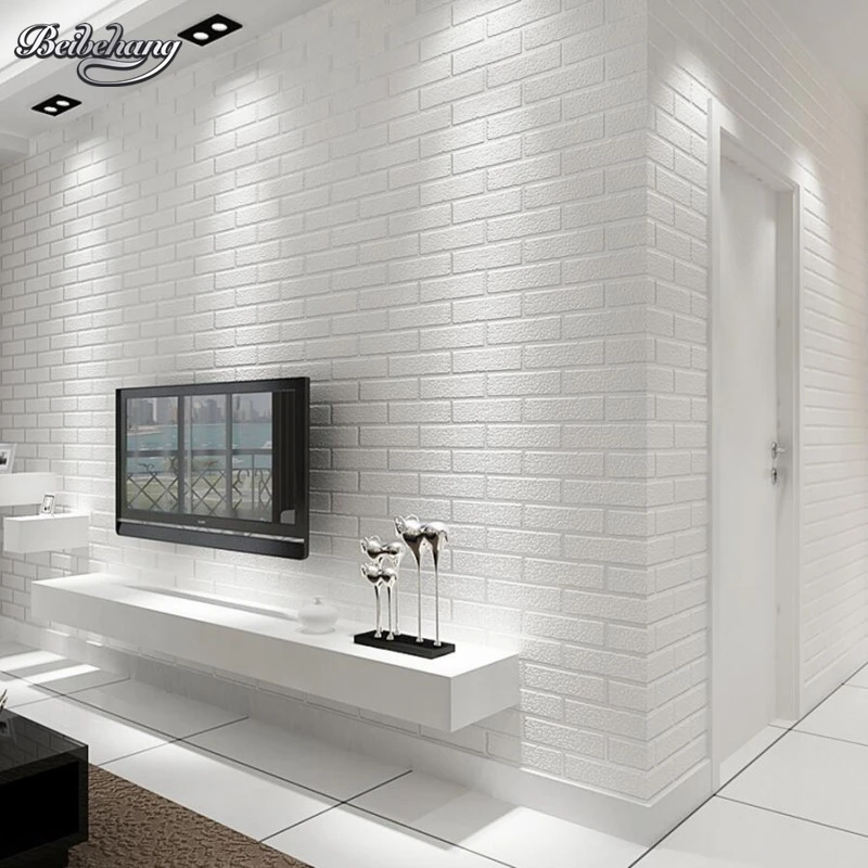 Beibehang الأبيض الطوب جدار غرفة نوم غرفة الطعام خلفيات الحديثة 3D ورق Beibehang الأبيض الطوب جدار غرفة نوم غرفة الطعام خلفيات الحديثة 3D ورق