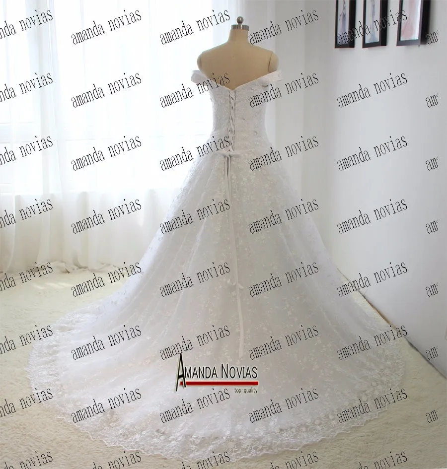 Robe de mariee винтажное платье с открытыми плечами с коротким рукавом Кружевное Свадебное платье сделано в Китае