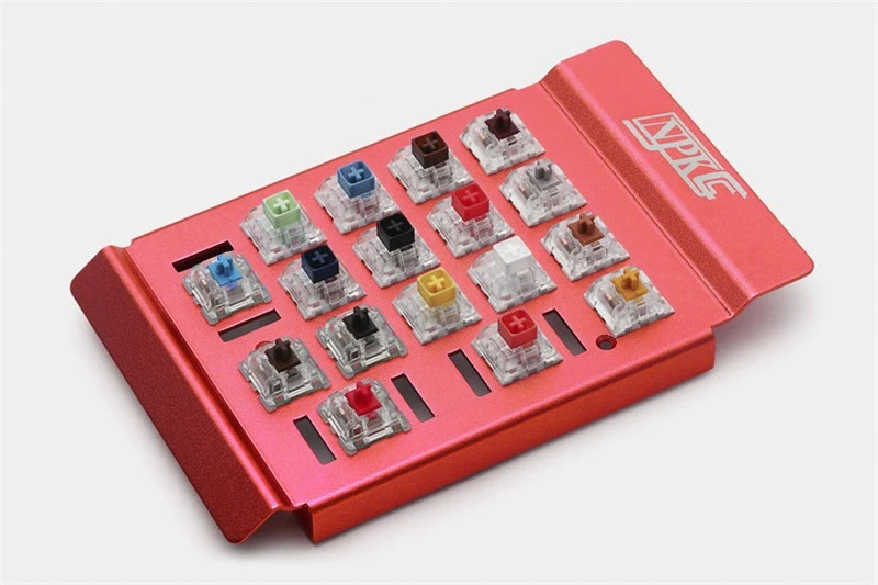 IDOBAO пользовательские 17 переключателей в верный на ощупь алюминиевый чехол для механической клавиатуры Cherry Mx цифровой клавиатуры - Цвет: red