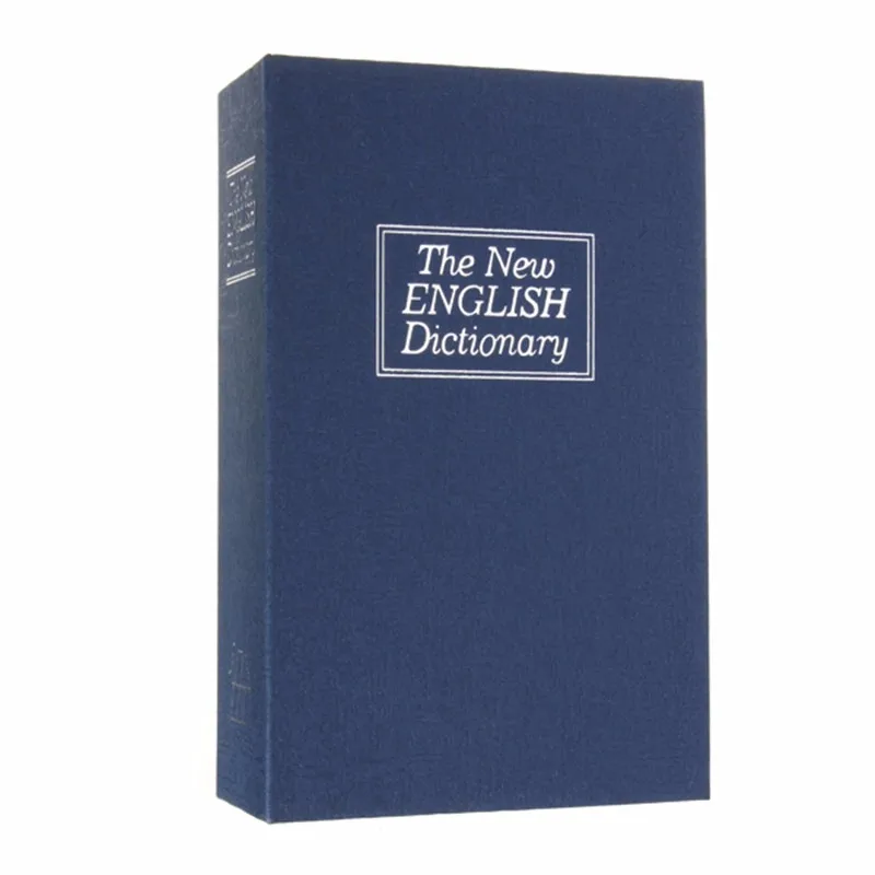 

NEW Cardboard And Metal Dictionary Secret Book Hidden Book Safe Cash Key Lock Jewelry Storage Box Durable Quality