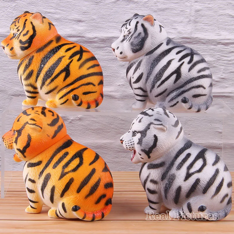 Милый чехол с животным узором жира Тигр фигурка Коллекционная модель игрушки 4 шт./компл