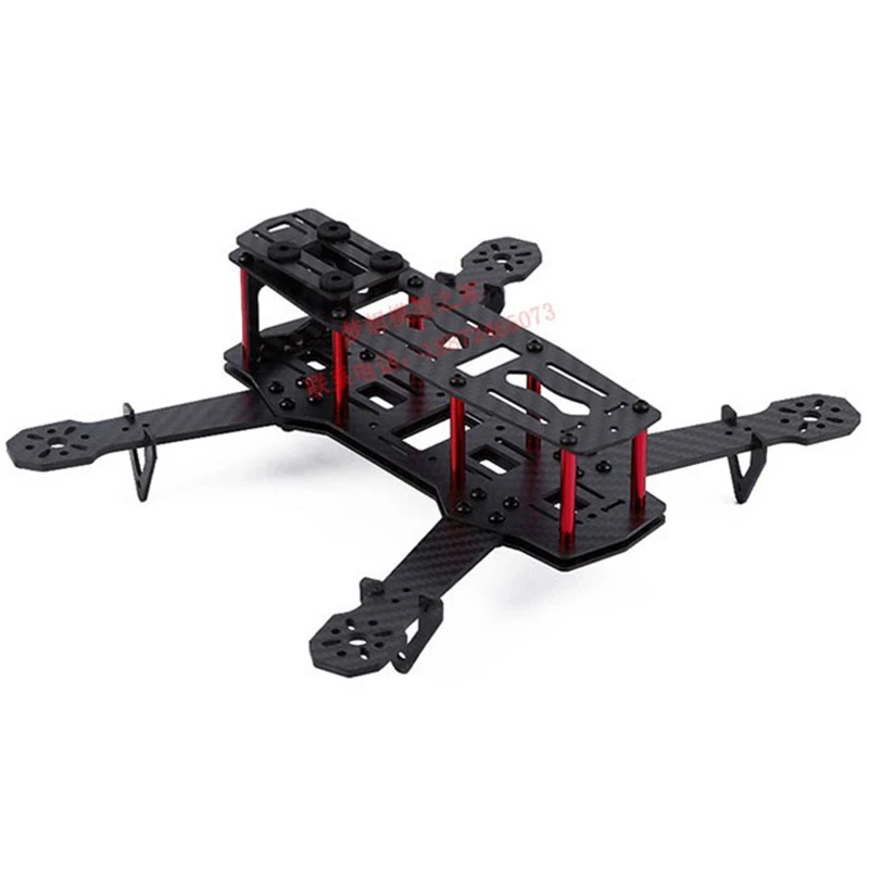 250 Diagonal Wheelbase Full Carbon Fiber Airplane Plane Frame Black Aluminum Column 250 quad frame qav