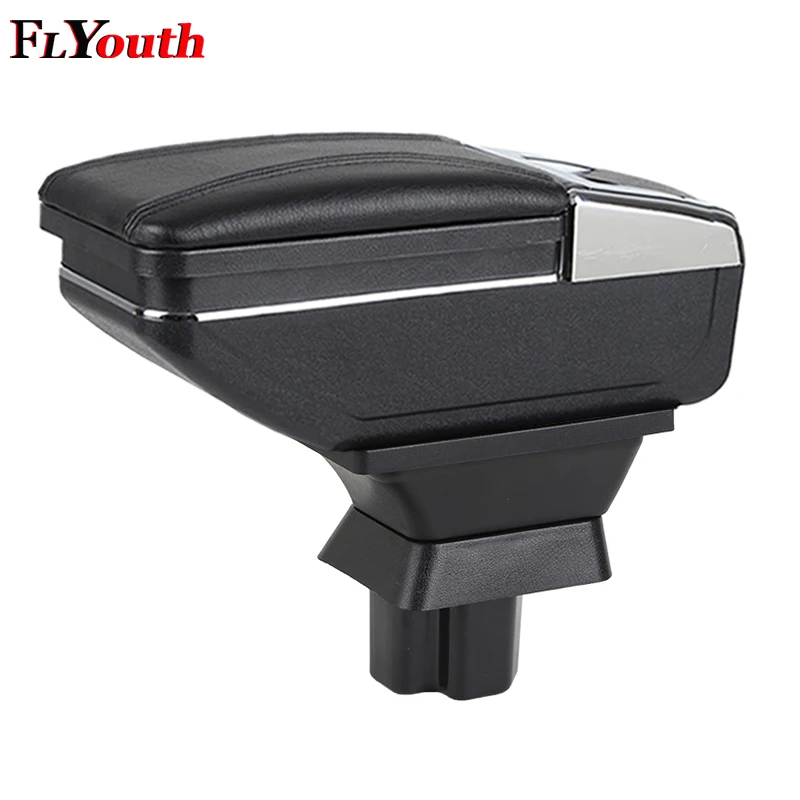 

Car Armrest Box Pu Leather Central Store Content Box With Cup Holder Products Car-Styling For Mazda 2 Demio Mazda2 2008-2013
