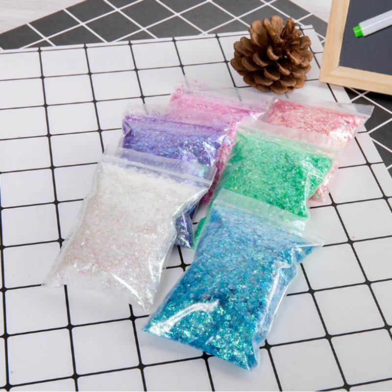 

6 Packs/Set DIY Snow Mud Particles Accessories Slime Decoration Small Sugar Paper DIY Supplies