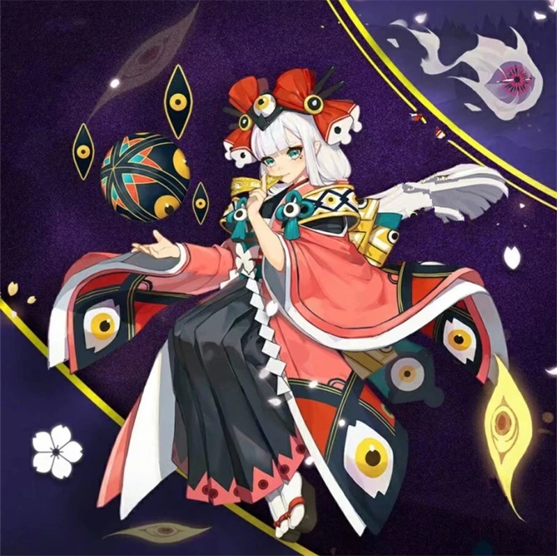 Onmyoji Косплей SR Bai Mugui Начальная кожа Пробуждение Костюм Новогодняя одежда костюм