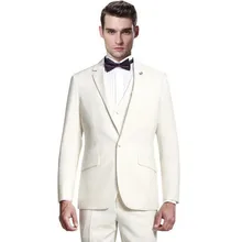 Модный мужской деловой костюм элегантный чистый белый костюм лучший мужской простой костюм для жениха тонкий мужской деловой костюм из трех предметов