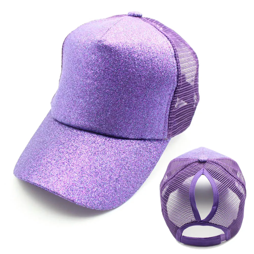 Gouden Pailletten Sparkle Print Cowboy Mesh Baseball Cap