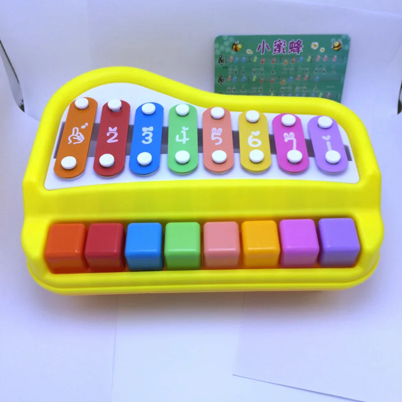 Красочный Металлофон деревянный ксилофон и Алюминий ударный музыкальный инструмент развивающие игрушки 15 тонов