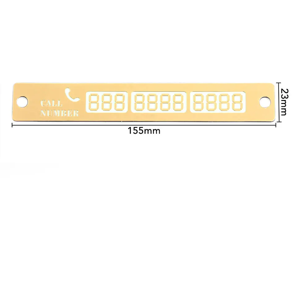 Night Light Temporary Car Parking Notification Card Telephone Number Plate Stickers Universal Auto Phone Number Card (2)
