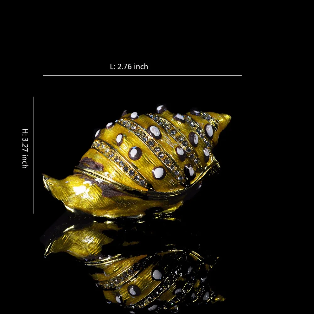

QIFU New product golden conch diamond decorations for wedding or gift