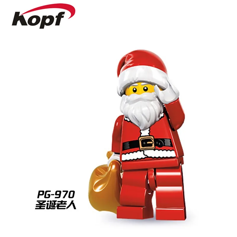 

PG970 Building Blocks Christmas Santa Claus C-3PO Super Heroes Space Wars Model Action Bricks Best Collection Toys for children
