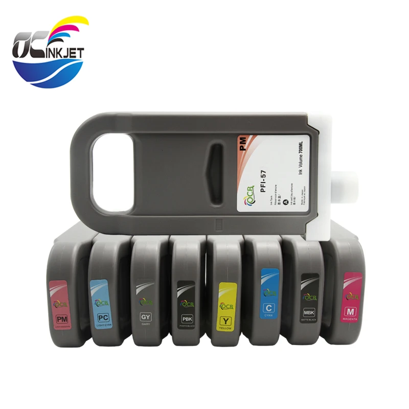 OCINKJET 8 Colors 700ML PFI 57 Compatible Ink Cartridge Full With Dye Ink For Canon Pro 520 540