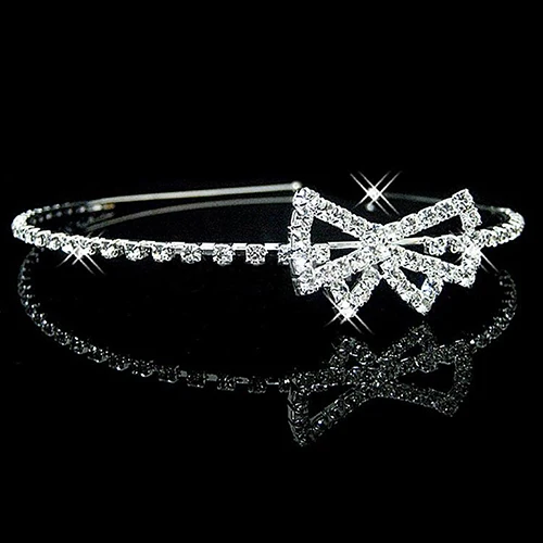 New Arrival Wedding Party Bridesmaid Flower Girl Rhinestone Bowknot Crown Headband Tiara | Украшения и аксессуары