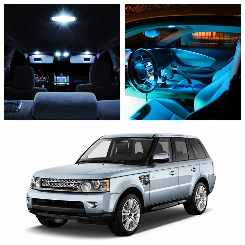 Us 22 39 36 Off 16pcs Super Bright Canbus Ice Blue White Car Led Light Bulbs Interior Package Kit For 2007 2012 Land Rover Range Rover Sport In