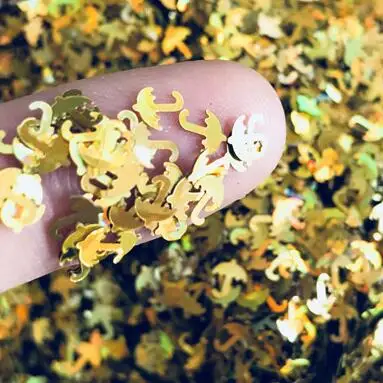 laser gold Eo-Friendly PET ультра тонкий зонтик блестки 5 мм Блестки для ногтей блестки лазерные серебряные блестки цветочный Лак для ногтей материал 8 г - Цвет: laser gold