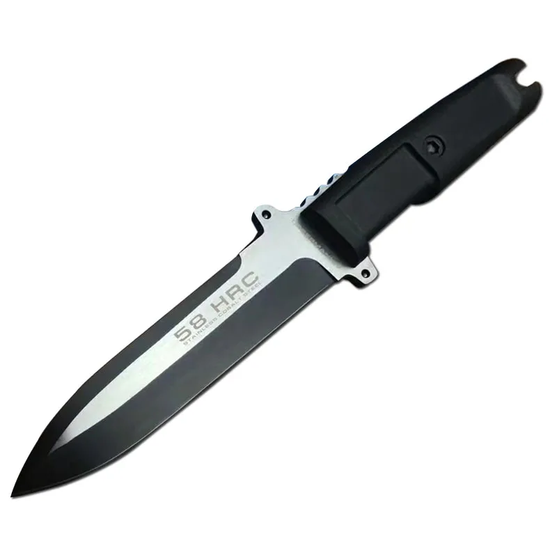 Online Mengoing 7Cr13Mov acero militar Utility Knife supervivencia al aire libre cuchillo de hoja fija con funda ABS